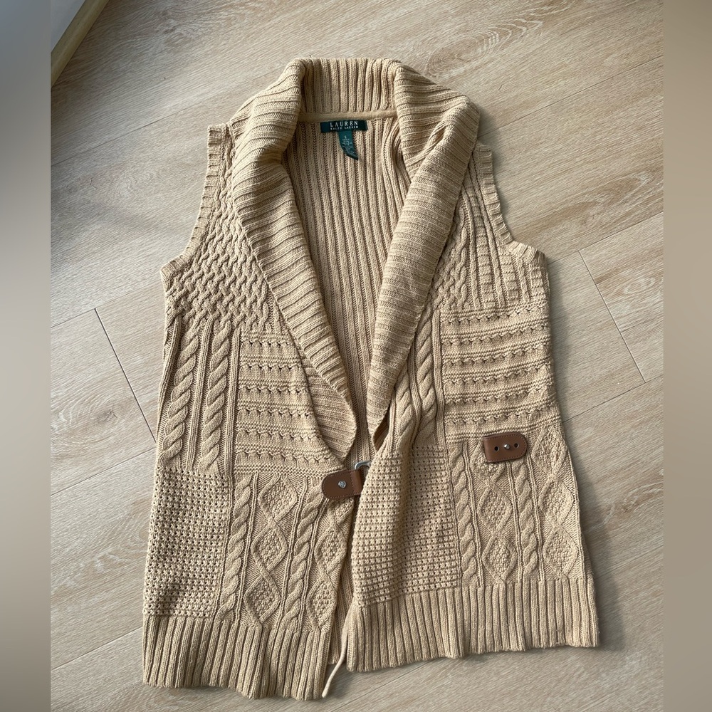Lauren Ralph Lauren Vest with Belt Detail